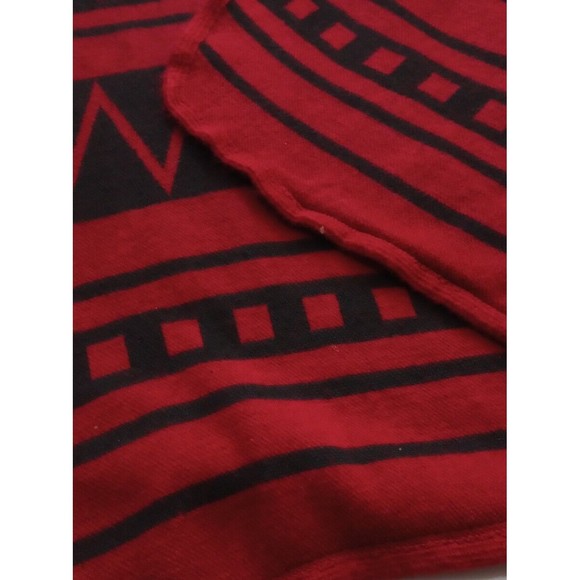 Arianna By Howard’s Women's Sz One Size OS Poncho Shawl Wrap Aztec Warm Red Top - Picture 5 of 9